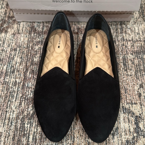 NIB! 🖤 Birdies The Heron, Black Suede, Size 10 - Picture 3 of 10